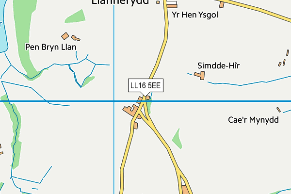 LL16 5EE map - OS VectorMap District (Ordnance Survey)