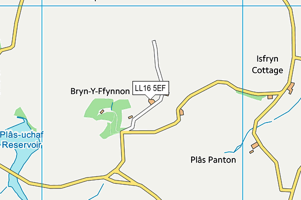 LL16 5EF map - OS VectorMap District (Ordnance Survey)