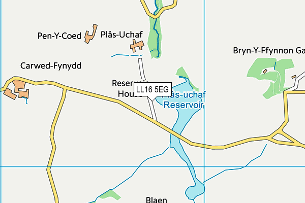 LL16 5EG map - OS VectorMap District (Ordnance Survey)