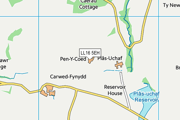 LL16 5EH map - OS VectorMap District (Ordnance Survey)