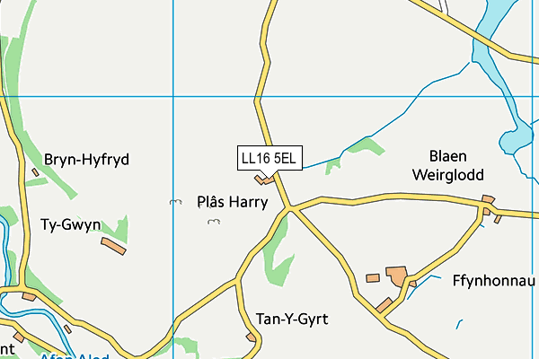 LL16 5EL map - OS VectorMap District (Ordnance Survey)