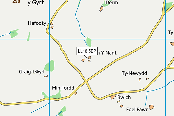 LL16 5EP map - OS VectorMap District (Ordnance Survey)