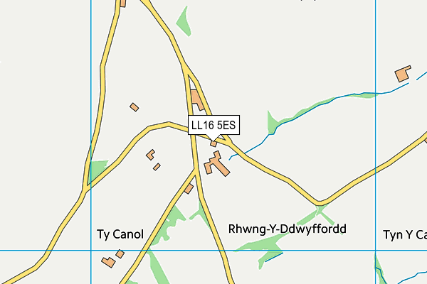 LL16 5ES map - OS VectorMap District (Ordnance Survey)