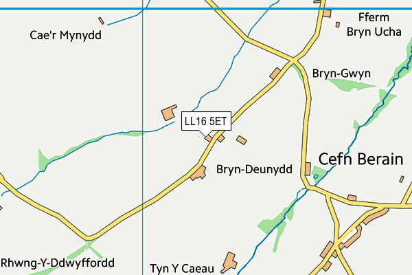 LL16 5ET map - OS VectorMap District (Ordnance Survey)