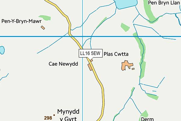 LL16 5EW map - OS VectorMap District (Ordnance Survey)