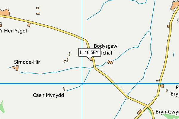 LL16 5EY map - OS VectorMap District (Ordnance Survey)