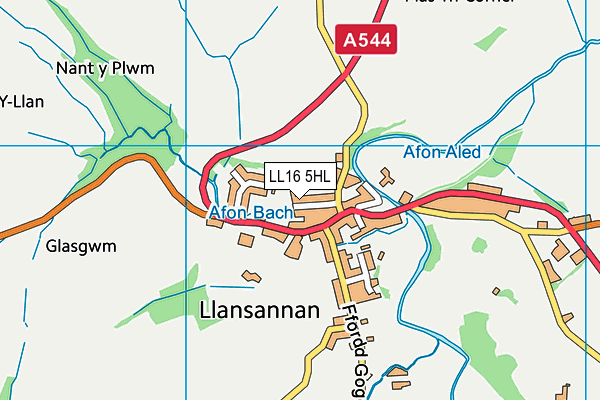 LL16 5HL map - OS VectorMap District (Ordnance Survey)