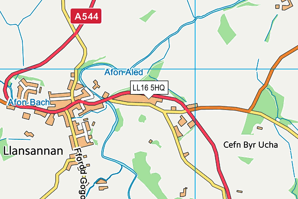 LL16 5HQ map - OS VectorMap District (Ordnance Survey)