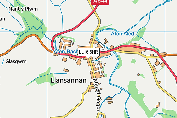 LL16 5HR map - OS VectorMap District (Ordnance Survey)