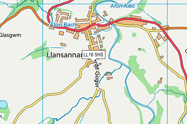 LL16 5HS map - OS VectorMap District (Ordnance Survey)