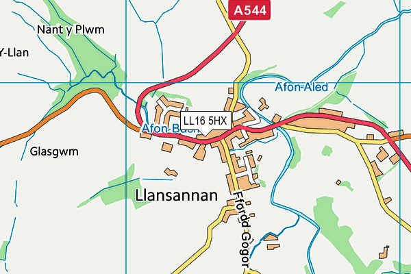 LL16 5HX map - OS VectorMap District (Ordnance Survey)