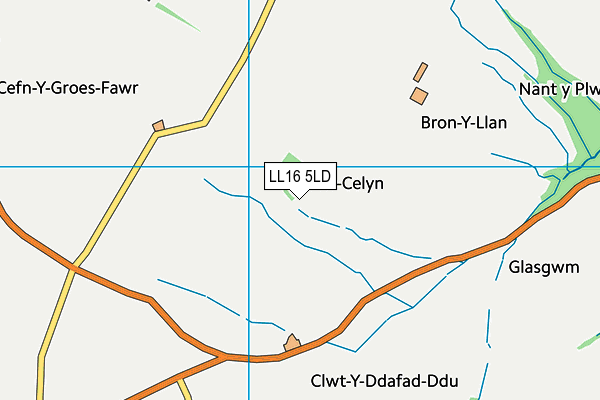 LL16 5LD map - OS VectorMap District (Ordnance Survey)