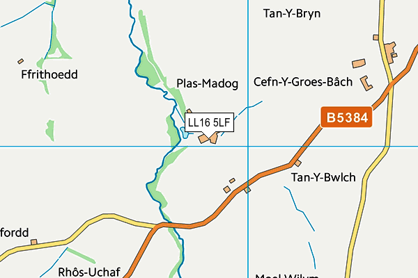 LL16 5LF map - OS VectorMap District (Ordnance Survey)