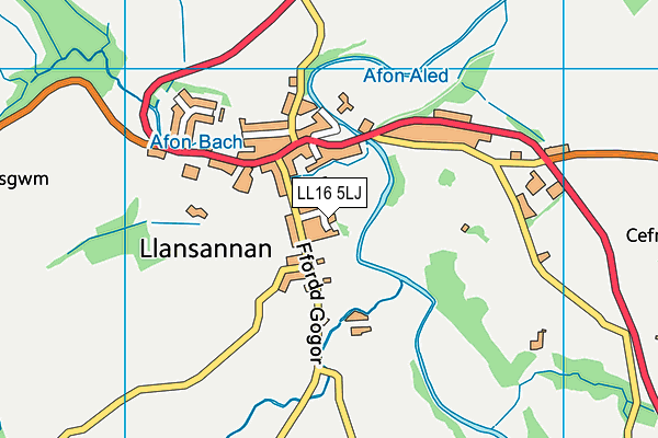 LL16 5LJ map - OS VectorMap District (Ordnance Survey)