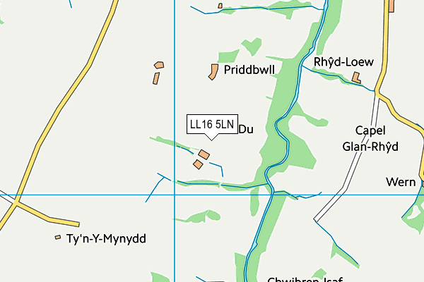 LL16 5LN map - OS VectorMap District (Ordnance Survey)