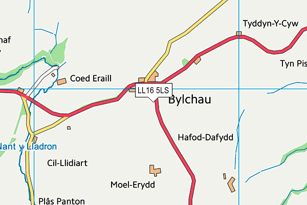 LL16 5LS map - OS VectorMap District (Ordnance Survey)