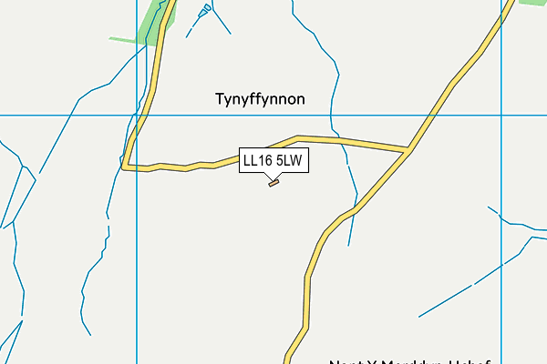 LL16 5LW map - OS VectorMap District (Ordnance Survey)