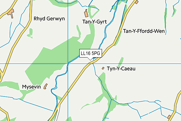 LL16 5PG map - OS VectorMap District (Ordnance Survey)