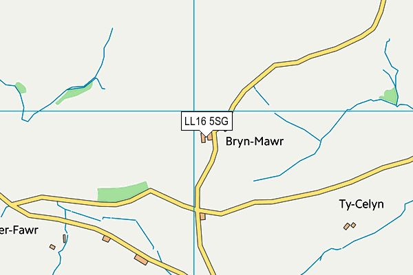 LL16 5SG map - OS VectorMap District (Ordnance Survey)