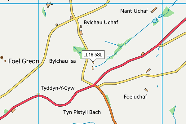 LL16 5SL map - OS VectorMap District (Ordnance Survey)