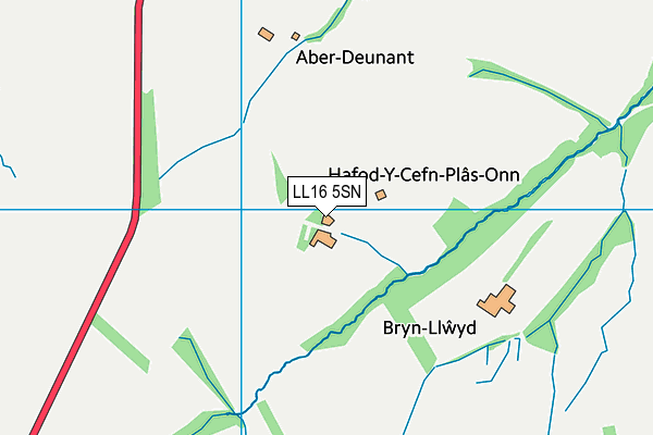 LL16 5SN map - OS VectorMap District (Ordnance Survey)