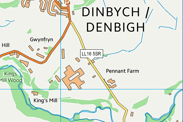 LL16 5SR map - OS VectorMap District (Ordnance Survey)