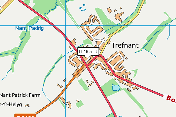 LL16 5TU map - OS VectorMap District (Ordnance Survey)