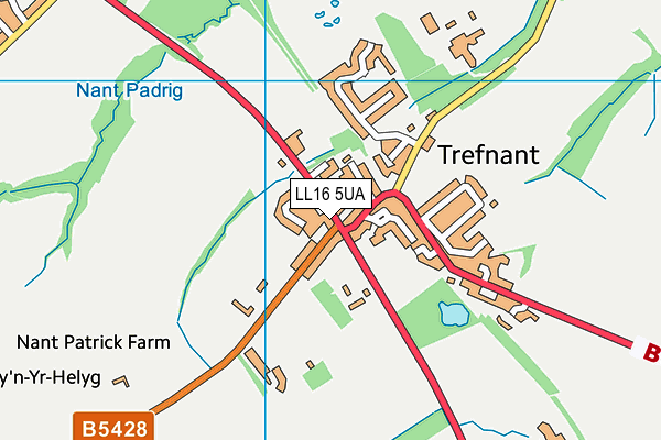 LL16 5UA map - OS VectorMap District (Ordnance Survey)