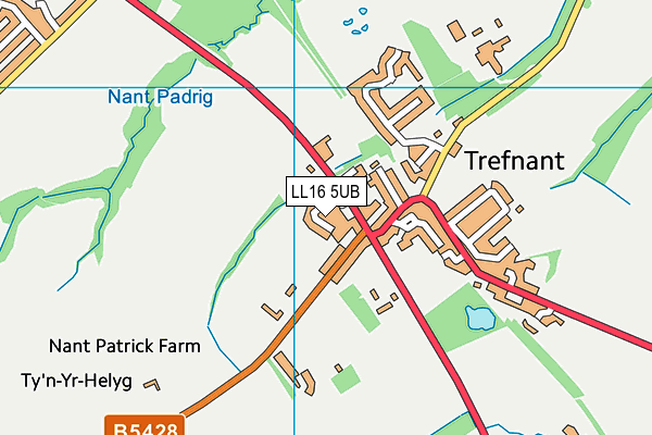 LL16 5UB map - OS VectorMap District (Ordnance Survey)