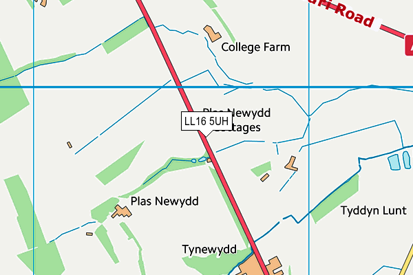 LL16 5UH map - OS VectorMap District (Ordnance Survey)