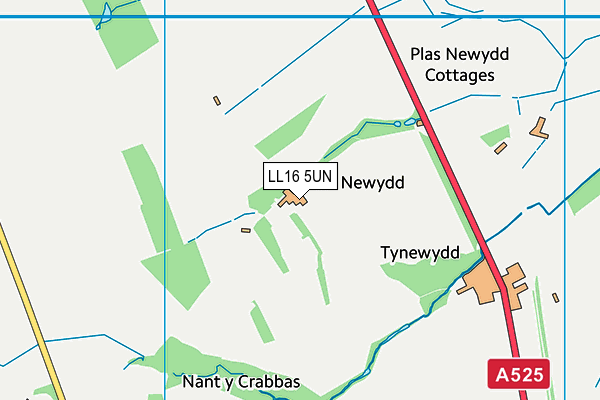 LL16 5UN map - OS VectorMap District (Ordnance Survey)