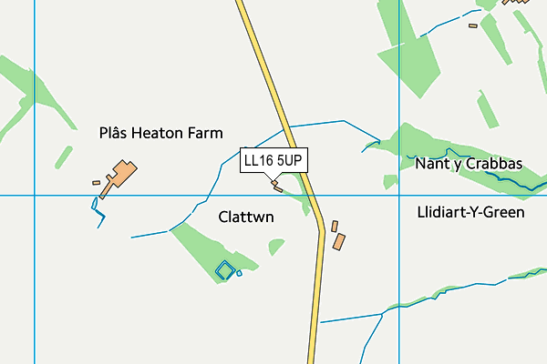 LL16 5UP map - OS VectorMap District (Ordnance Survey)