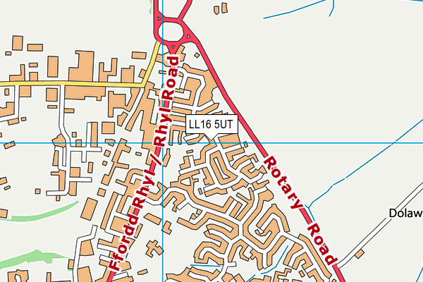 LL16 5UT map - OS VectorMap District (Ordnance Survey)