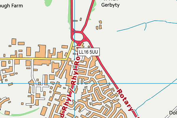 LL16 5UU map - OS VectorMap District (Ordnance Survey)