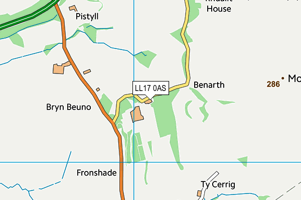 LL17 0AS map - OS VectorMap District (Ordnance Survey)