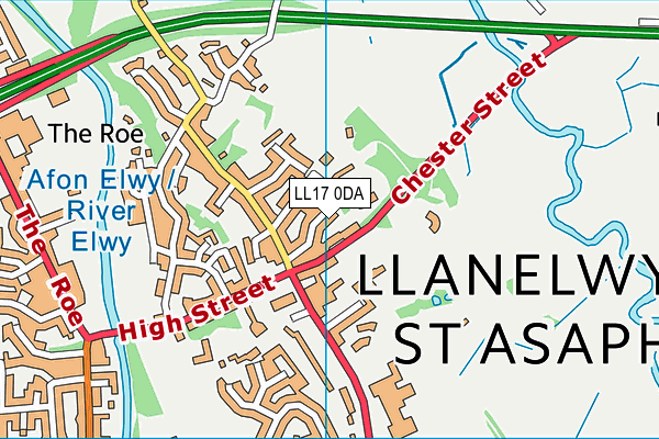 LL17 0DA map - OS VectorMap District (Ordnance Survey)