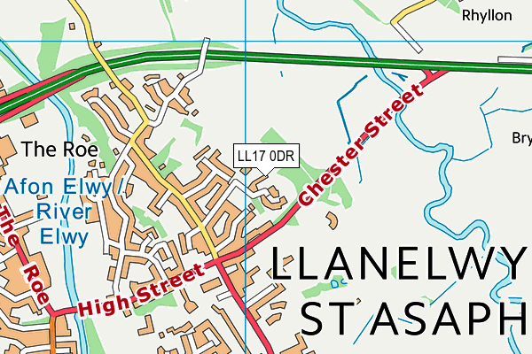 LL17 0DR map - OS VectorMap District (Ordnance Survey)