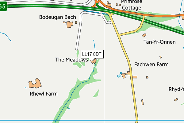 LL17 0DT map - OS VectorMap District (Ordnance Survey)