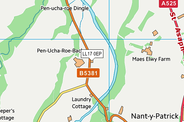 LL17 0EP map - OS VectorMap District (Ordnance Survey)