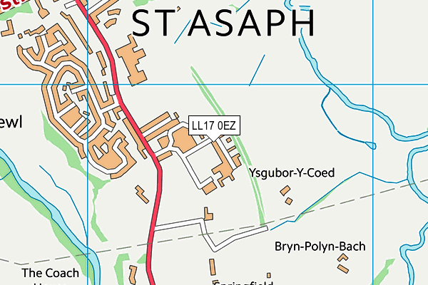 LL17 0EZ map - OS VectorMap District (Ordnance Survey)