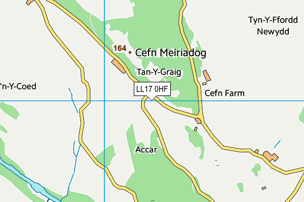 LL17 0HF map - OS VectorMap District (Ordnance Survey)