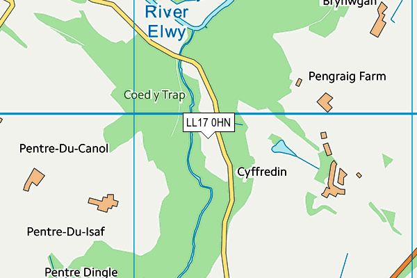 LL17 0HN map - OS VectorMap District (Ordnance Survey)