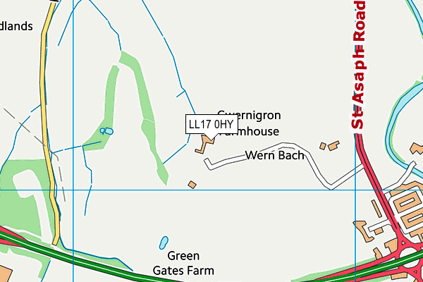 LL17 0HY map - OS VectorMap District (Ordnance Survey)
