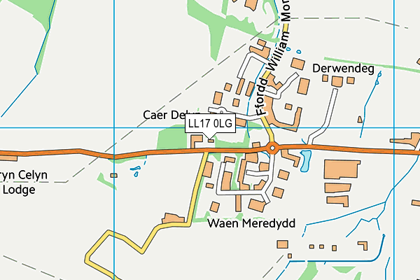 LL17 0LG map - OS VectorMap District (Ordnance Survey)