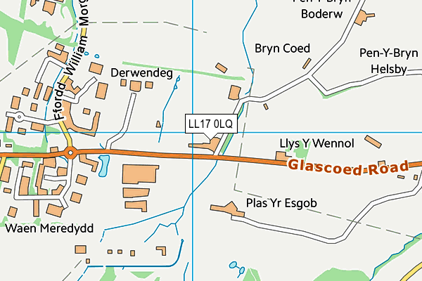 LL17 0LQ map - OS VectorMap District (Ordnance Survey)