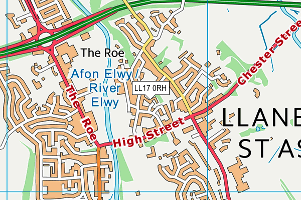 LL17 0RH map - OS VectorMap District (Ordnance Survey)
