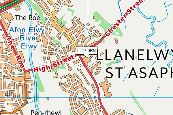 LL17 0RN map - OS VectorMap District (Ordnance Survey)