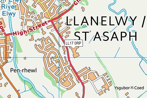 Ysgol Uwchradd Glan Clwyd map (LL17 0RP) - OS VectorMap District (Ordnance Survey)