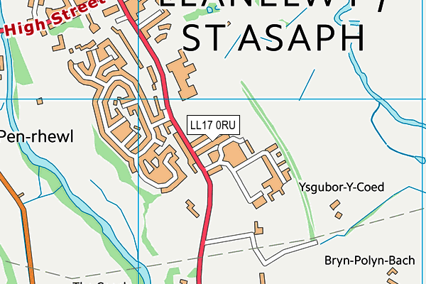 LL17 0RU map - OS VectorMap District (Ordnance Survey)