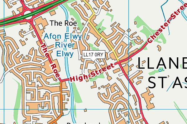 LL17 0RY map - OS VectorMap District (Ordnance Survey)
